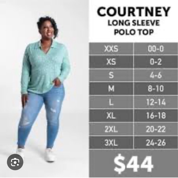 NWT LulaRoe Courtney Polo shirt - Picture 2 of 4